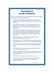 Commitment to My Co-Workers© Health Care Oversize Poster - 18.5 x 25 in. 